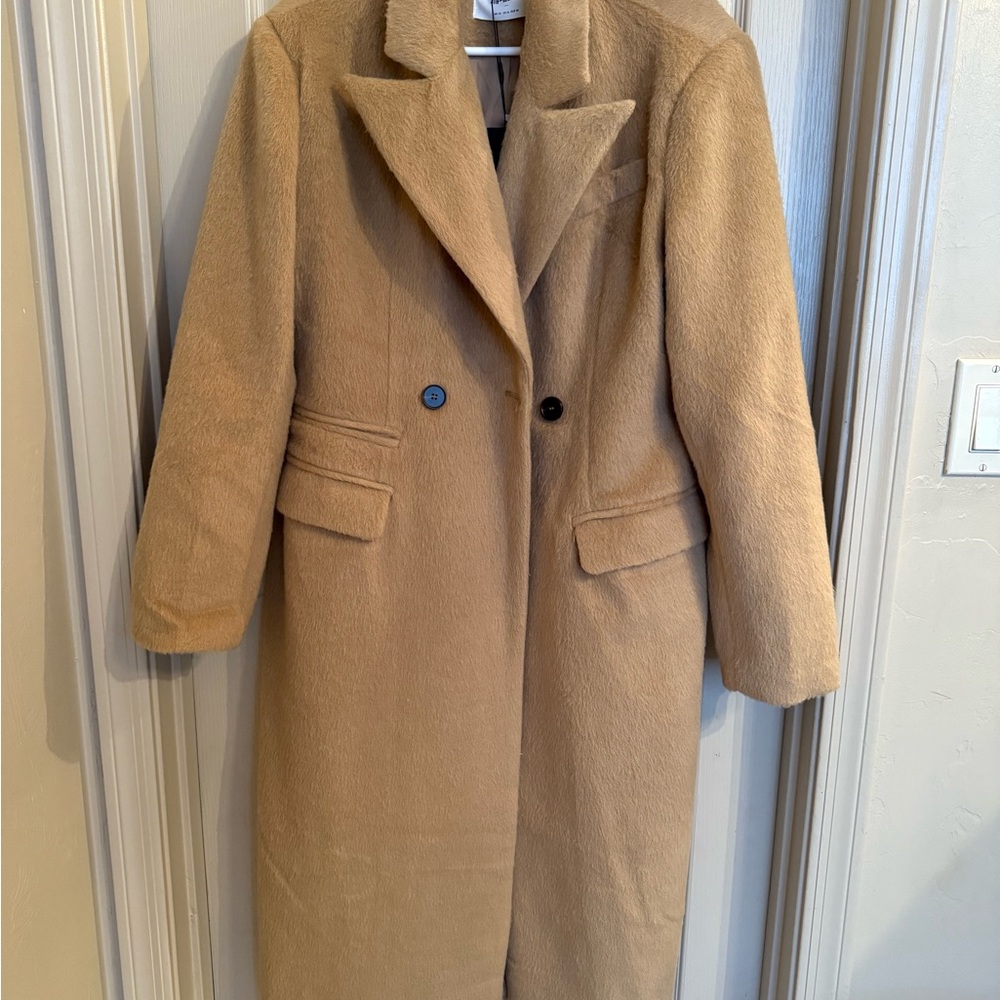 Elegant Women's Tan Teddy Jacket